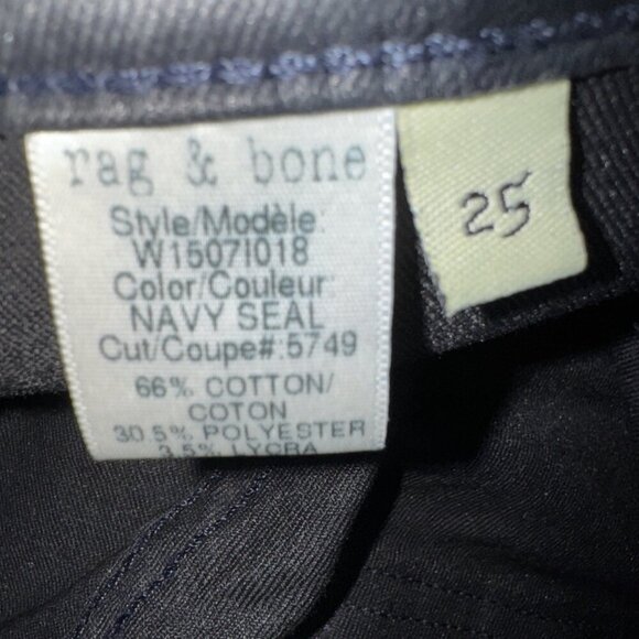 rag and bone black dress pants, detail zippers, 25, fitted, jeans black, - Picture 13 of 13